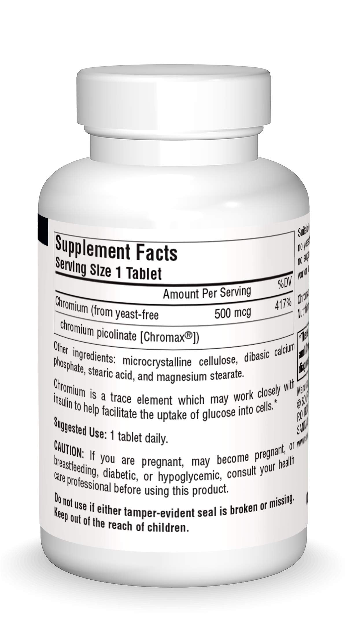 Source Naturals Ultra Chromium Picolinate 500 mcg - 60 Tablets - image 3