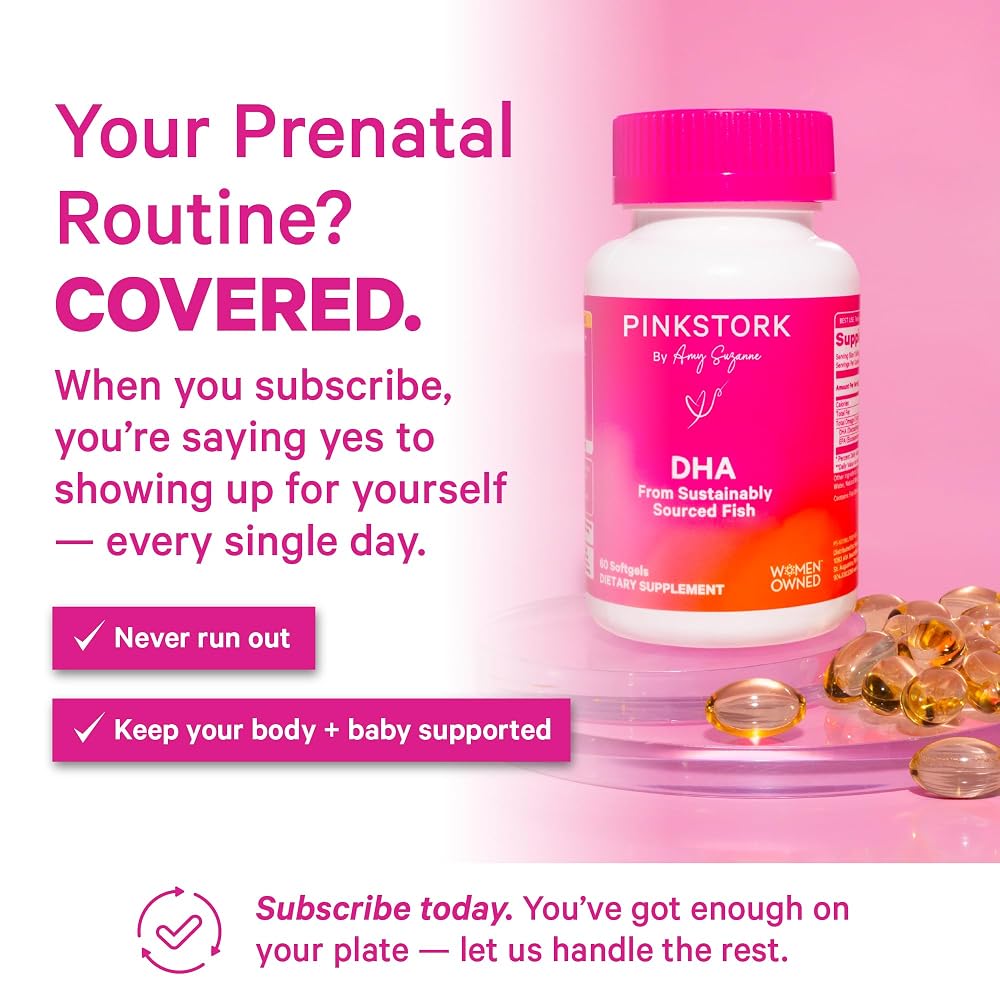 Pink Stork Omega-3 Fish Oil DHA + EPA Prenatal - 60 Softgels - image 4