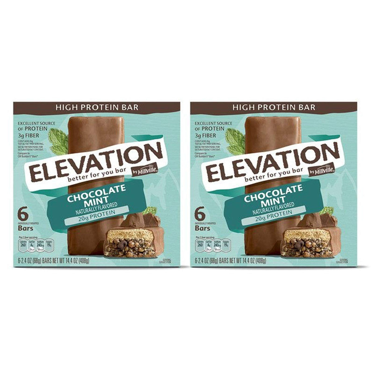 Elevation by Millville Chocolate Mint Protein Bars - 10 Bars