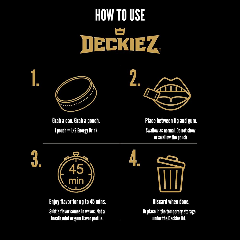 Deckiez Energy Pouches Sugar Free Caffeine 50mg - 100 Count - image 8