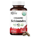 Wild & Organic Schisandra Capsules 1000 mg for Mood Support - 90 Count