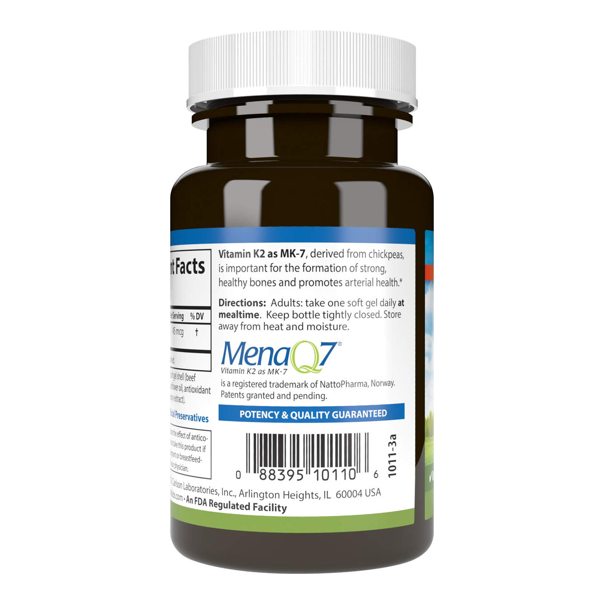 Carlson Vitamin K2 MK-7 45 mcg Bone Support - 90 Softgels - image 3