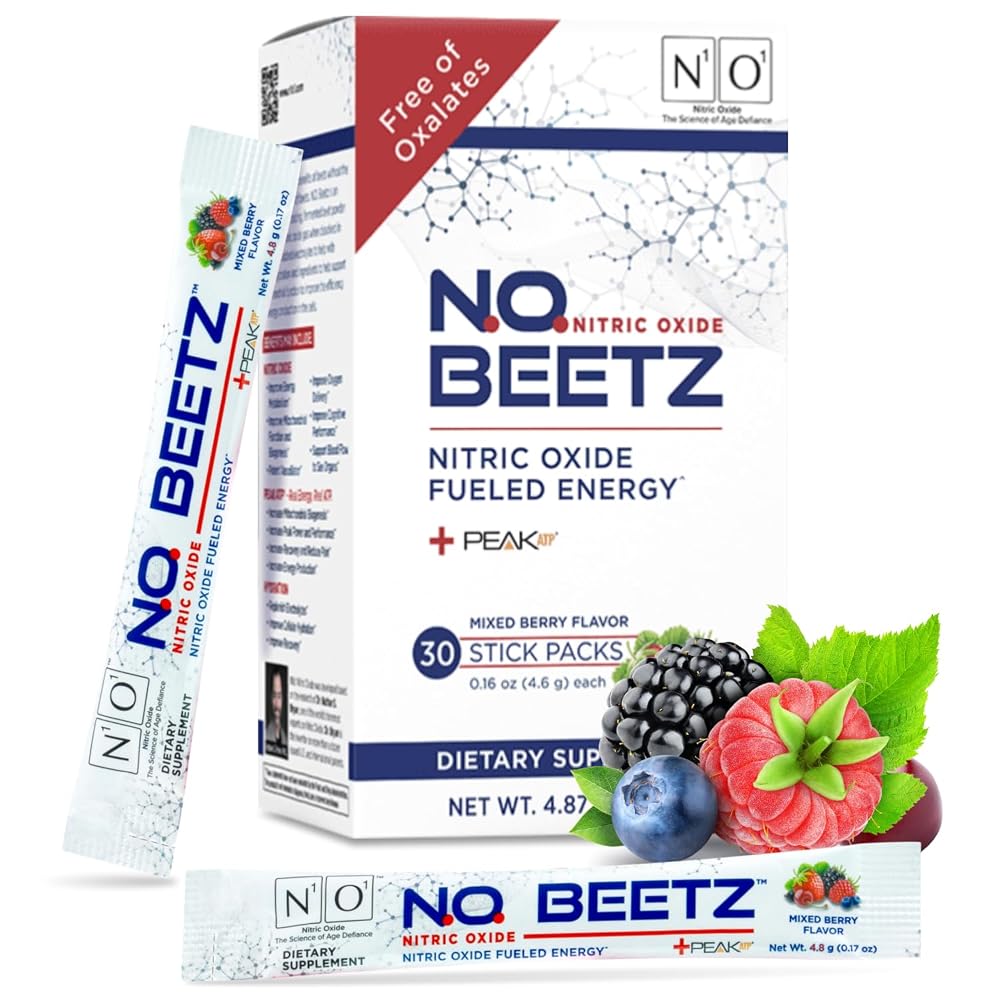 N1O1 N.O. Beetz Nitric Oxide Powder, Mixed Berry - 30 Sachets