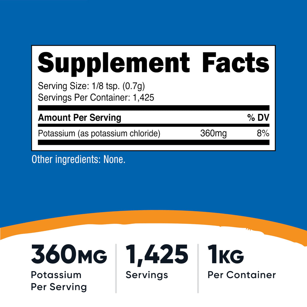 Nutricost Potassium Chloride Powder - 1kg - image 2