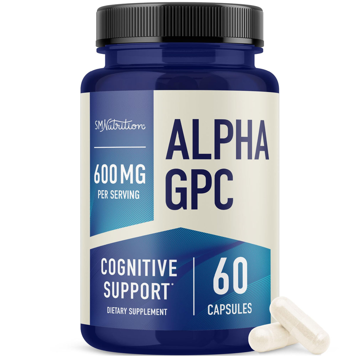 SMNutrition Alpha GPC 600 mg Brain & Memory Support - 60 Capsules