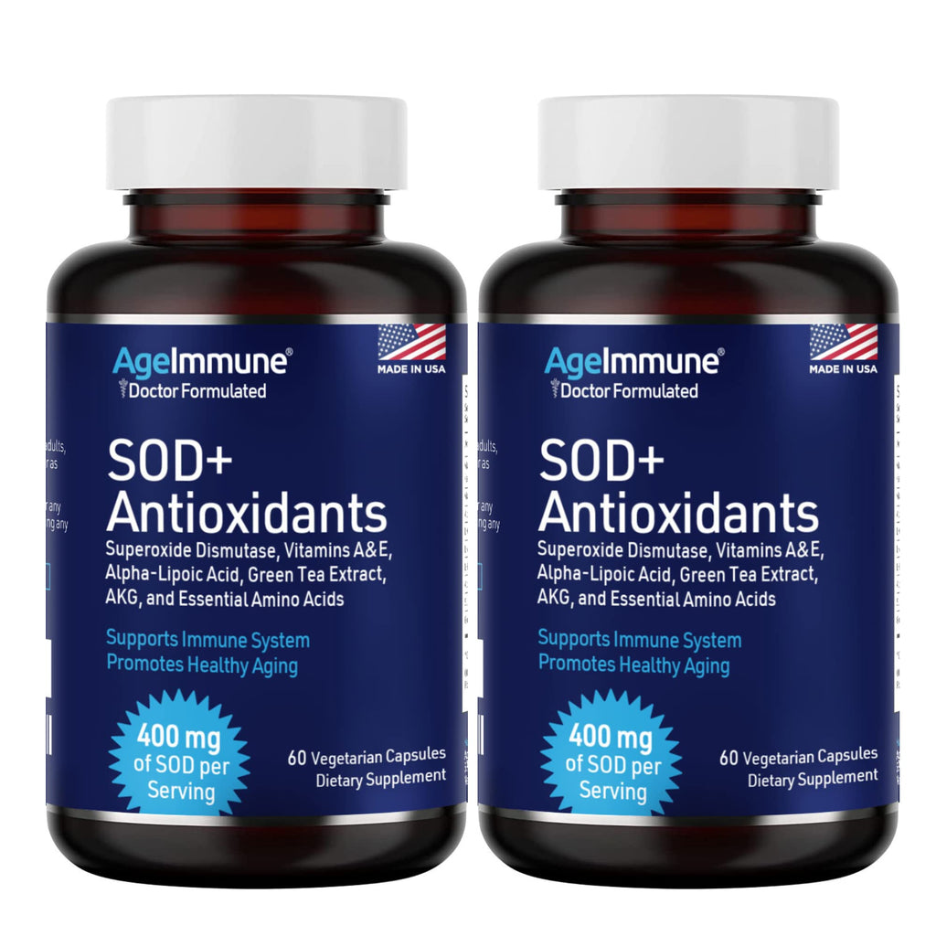 AgeImmune SOD Antioxidants Complex Healthy Aging Supplement