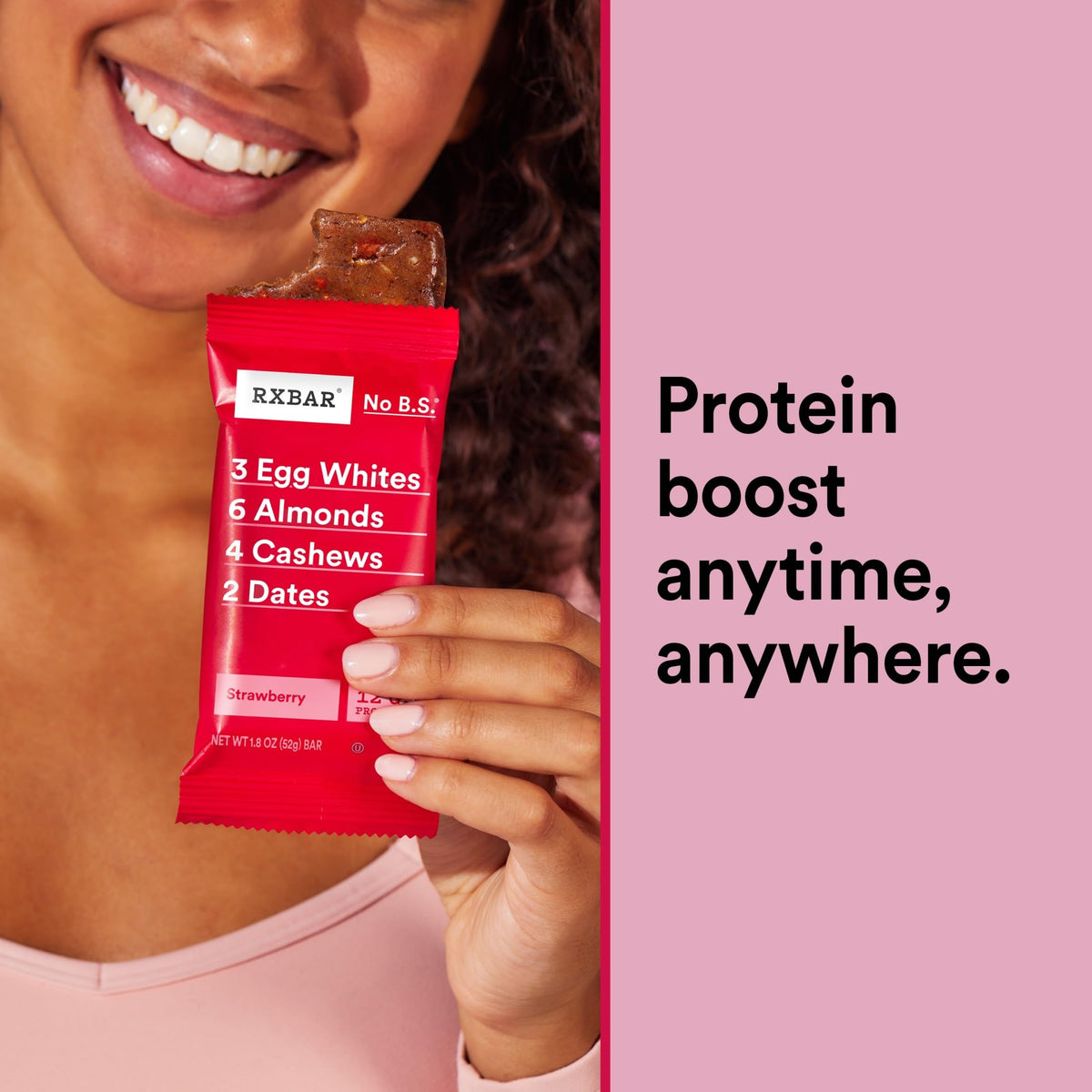 RXBAR Protein Bars, 12g Protein, Gluten Free Snacks, Strawberry, 22oz