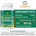 Ulmubra 800 MG Liposomal Luteolin Supplement - Maximum Absorption