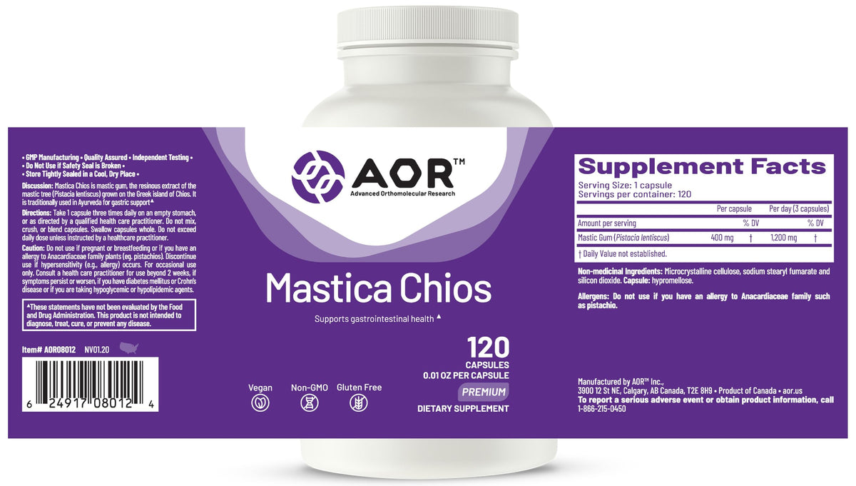 AOR Mastica Chios Mastic Gum 400 mg - 120 Capsules - image 9