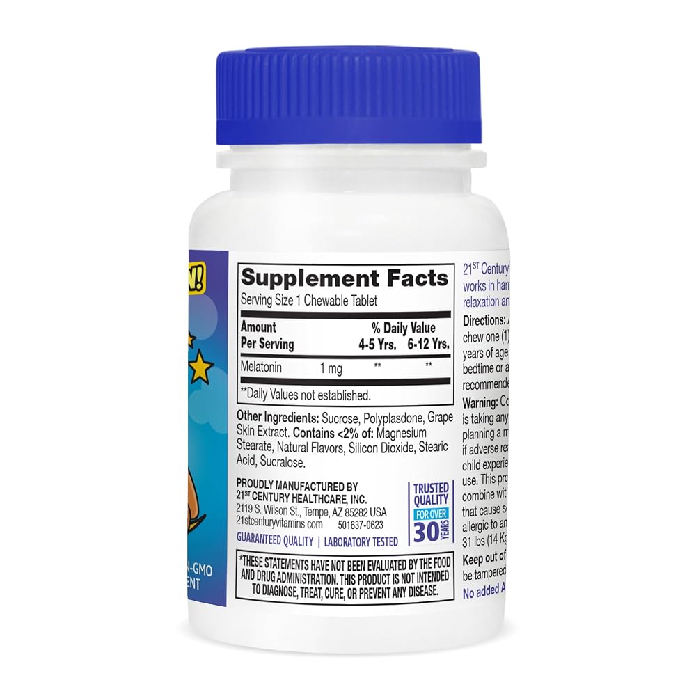 21st Century Zoo Friends Kids Melatonin Chewable, Raspberry - 60 Tablets - image 7