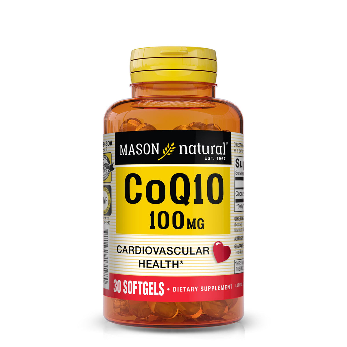 Mason Natural CoQ-10 100 mg - 30 Softgels