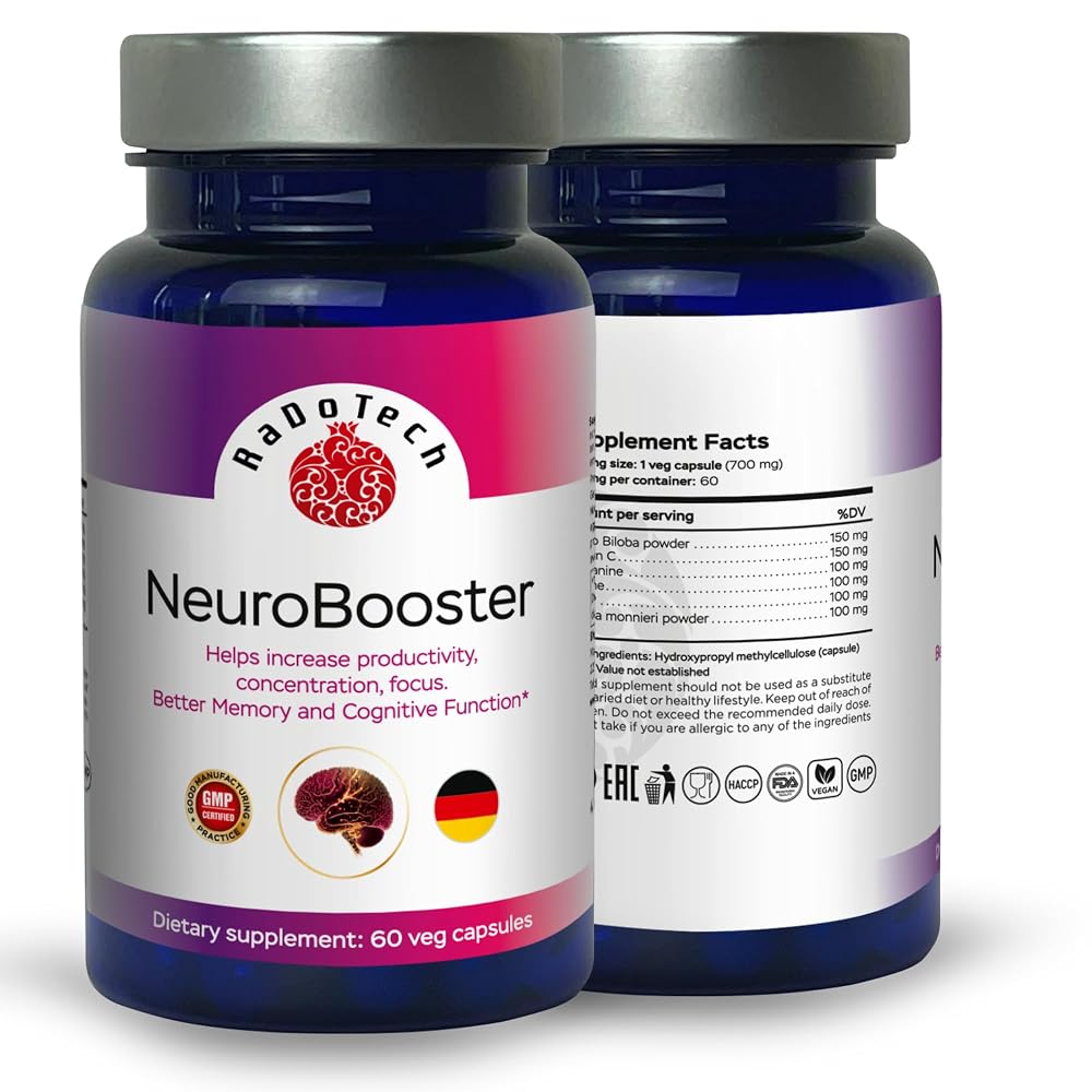 RaDoTech NeuroBooster Brain Supplement, Capsules GMP