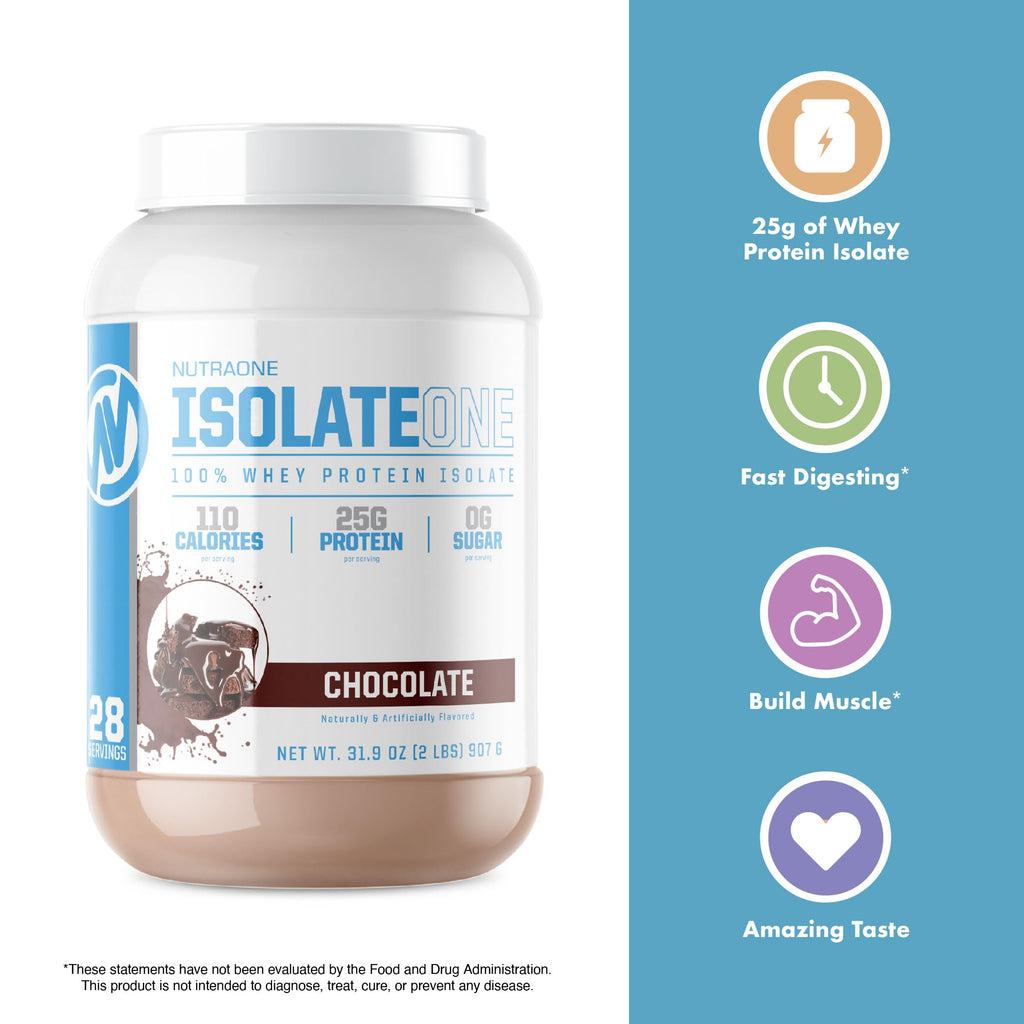 NutraOne IsolateOne Whey Protein Isolate Powder Vanilla - 32 oz - image 4