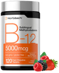 Horbäach B12 Vitamin 5000 mcg Fast Dissolve Tablets - 120 Count