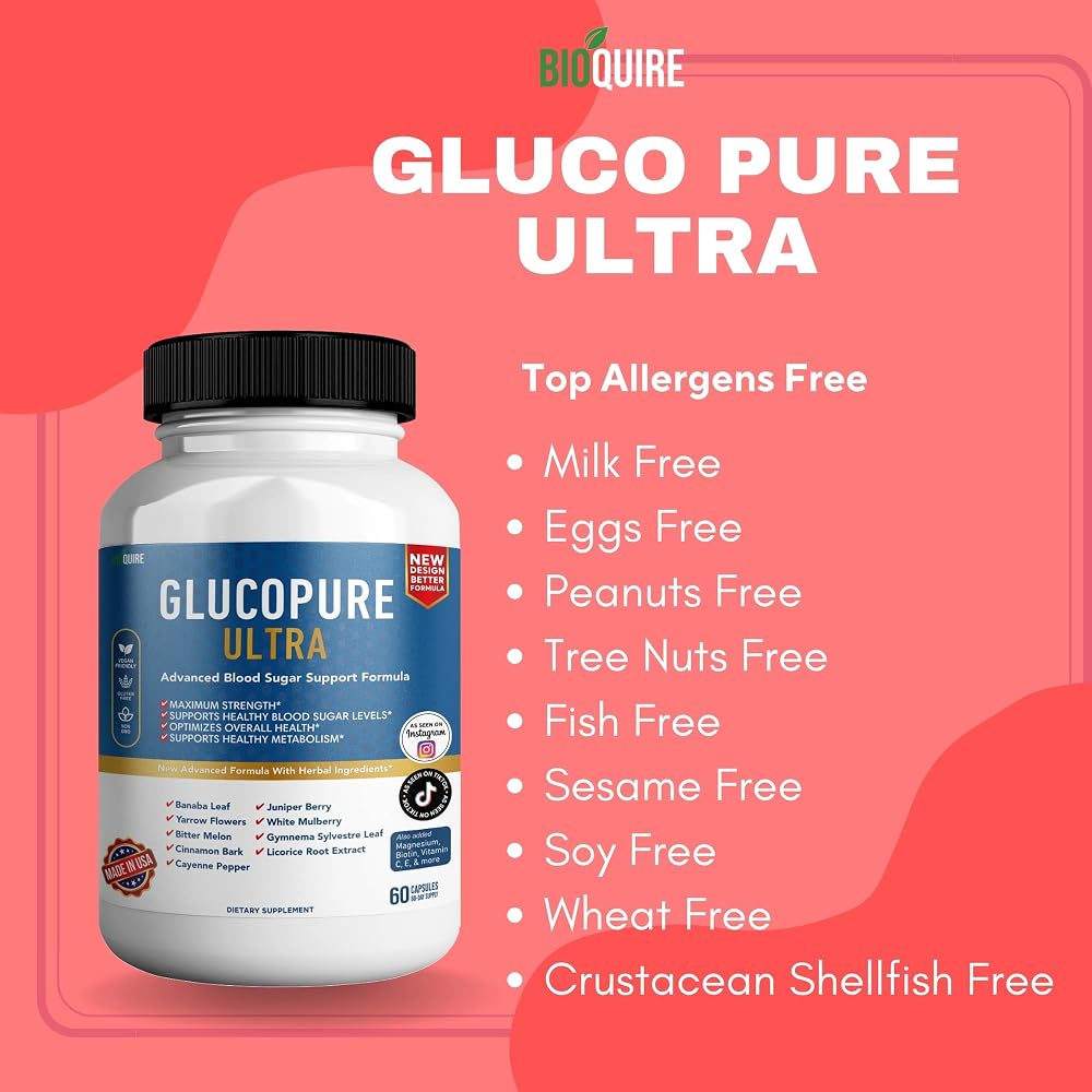 BIOQUIRE Gluco Pure Ultra Dietary Supplement - 60 Capsules - image 3