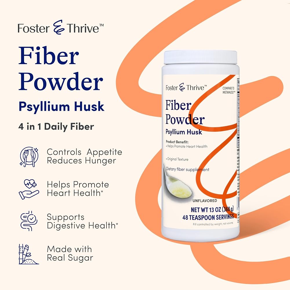 Foster & Thrive Daily Psyllium Husk Powder Supplement - 48 Doses - image 2