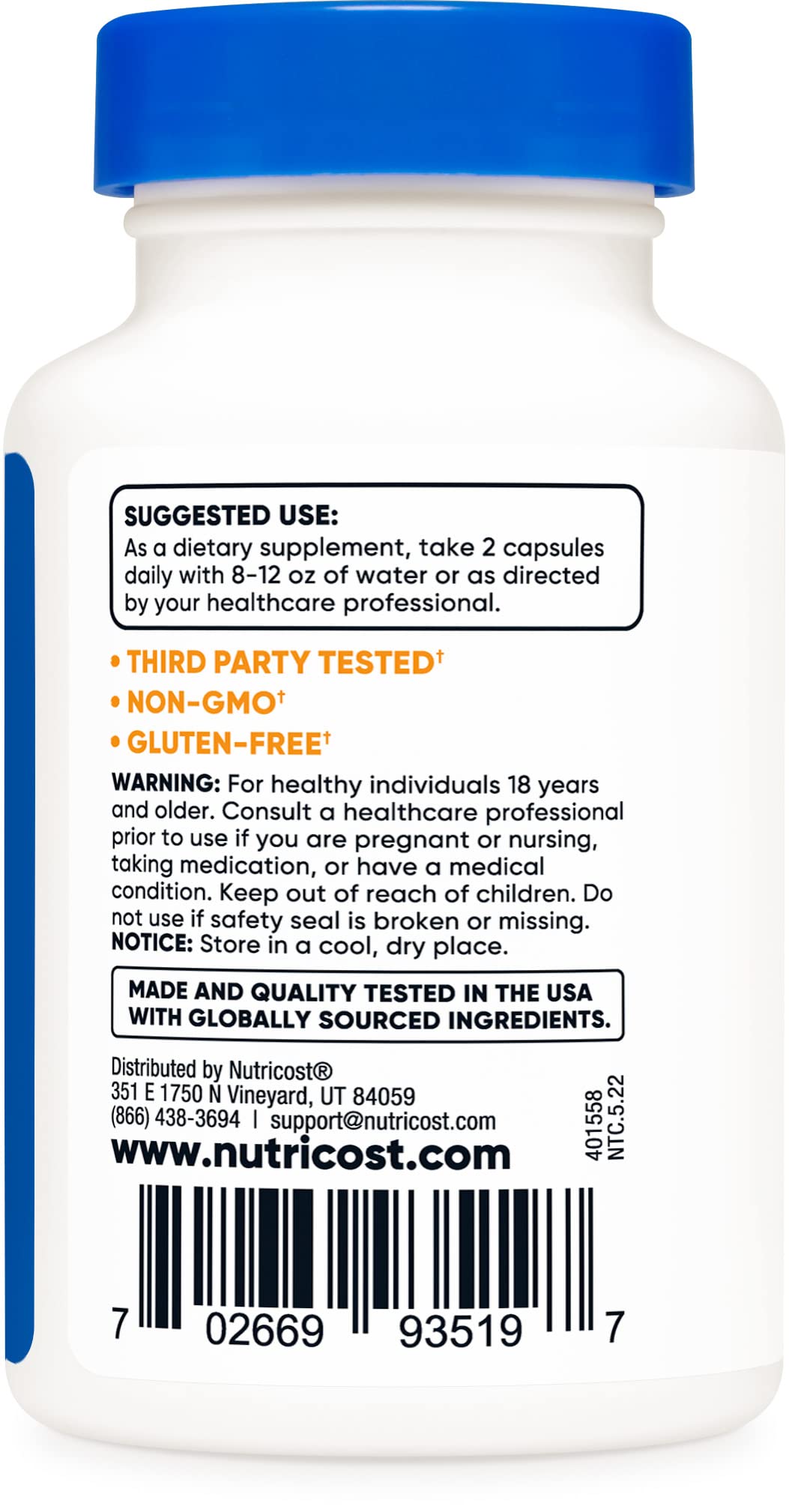Nutricost Coleus Forskohlii 500mg Capsules - Maximum Strength Formula