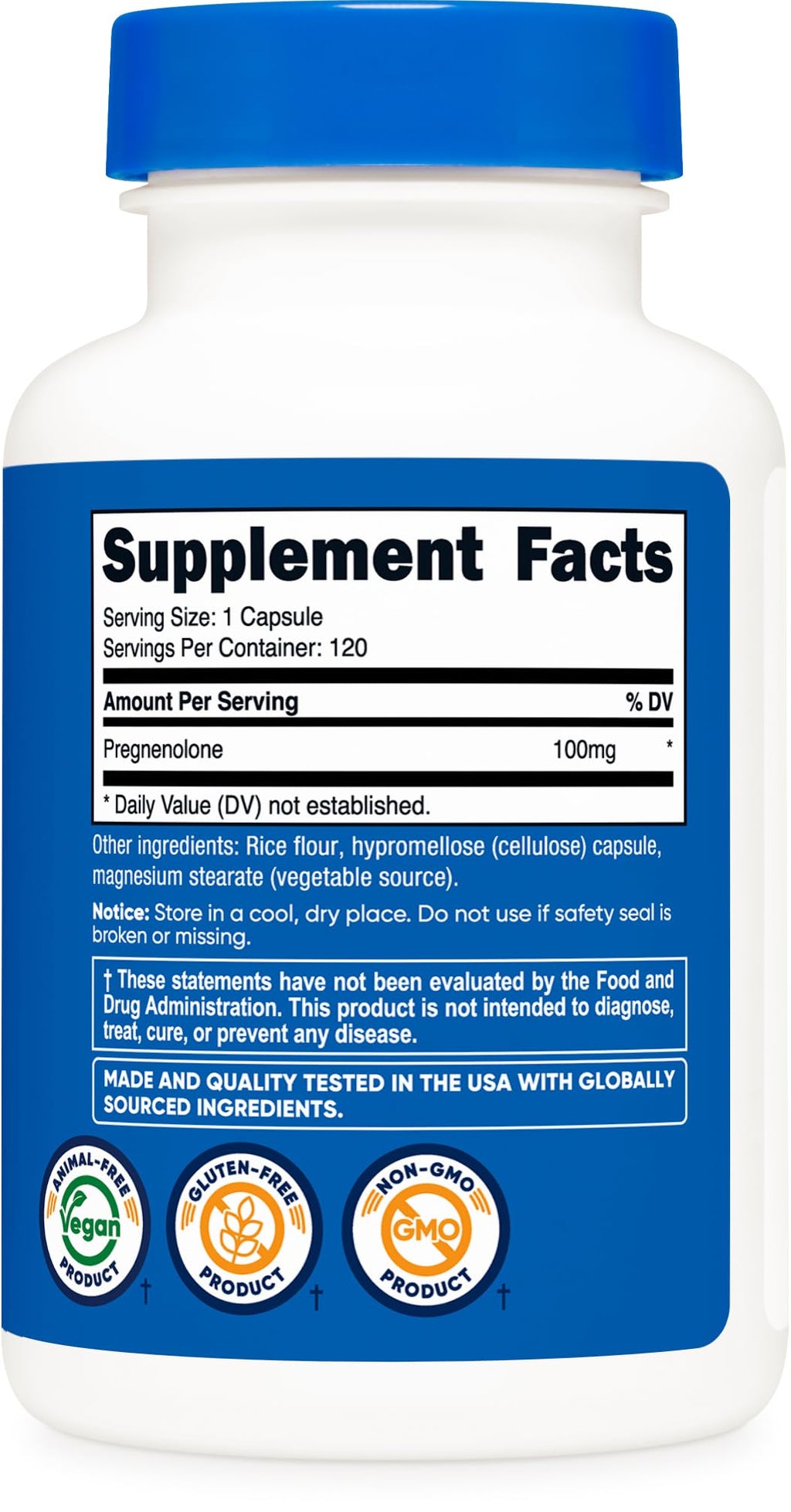 Nutricost Pregnenolone 100mg - 120 Capsules - image 5