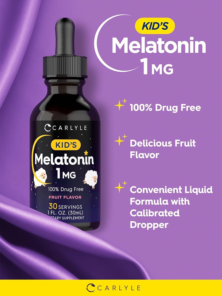Carlyle Kids Melatonin Liquid 1 mg - 2 fl oz (Pack of 2) - image 4