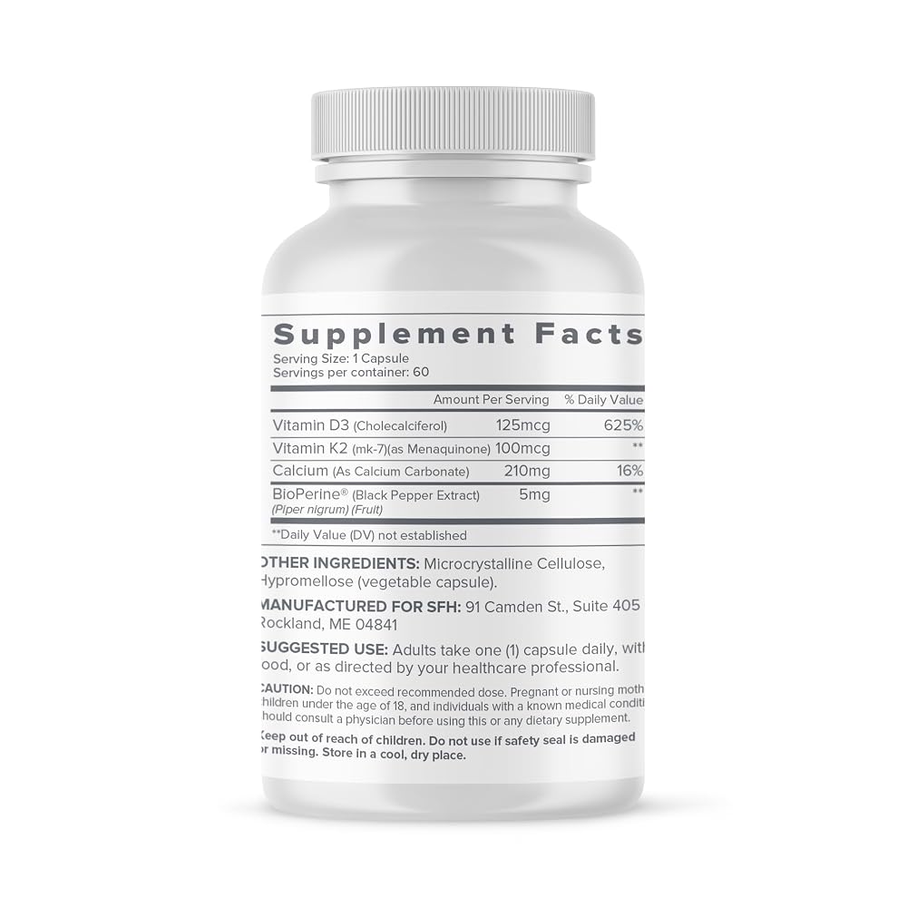 SFH Vitamin K2 D3 with Calcium Bone Support - 60 Capsules - image 2