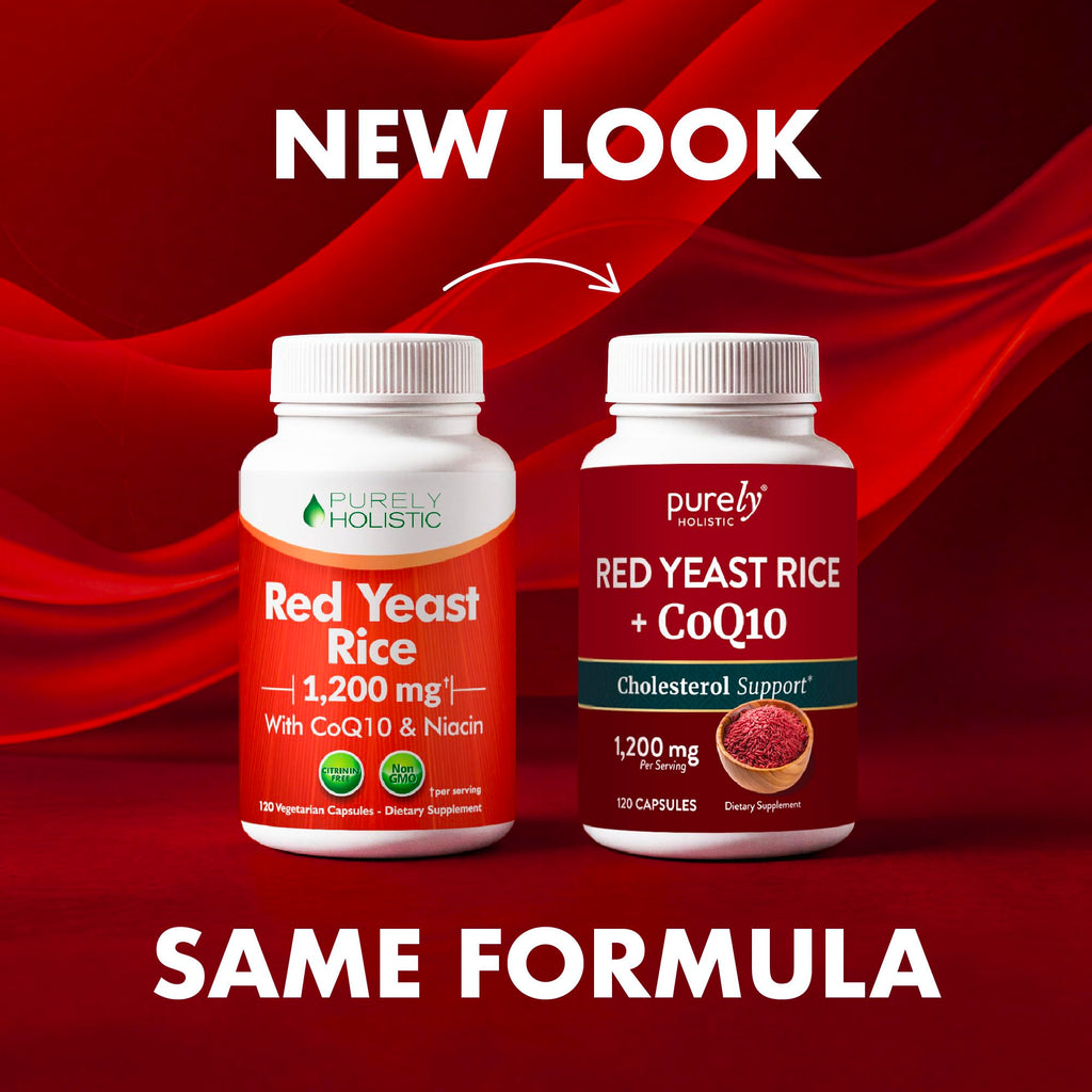 Purely Holistic Red Yeast Rice with CoQ10 Heart Health Support - 120 Capsules - image 2