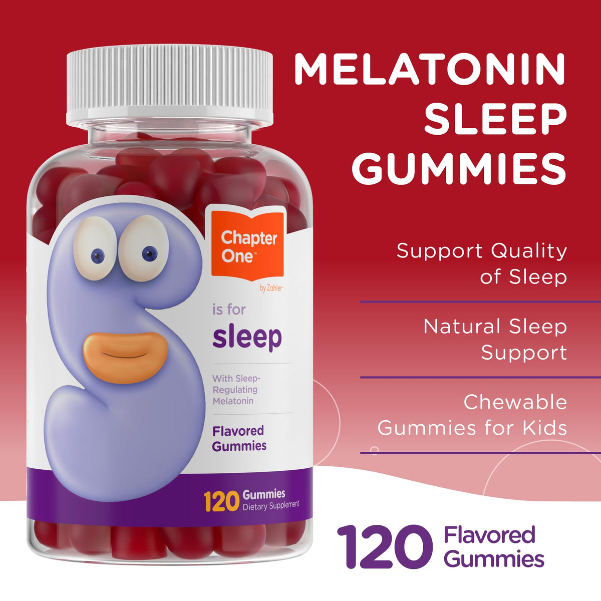Zahler Chapter One Sleep Gummies 2.5 mg Melatonin - 120 Count - image 2