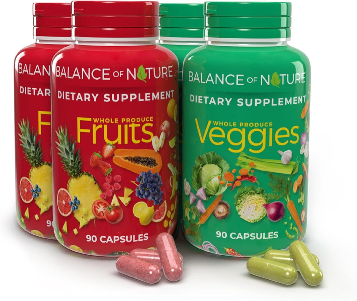 Balance of Nature Fruit & Veggies Whole Food Supplement - 180 Capsules