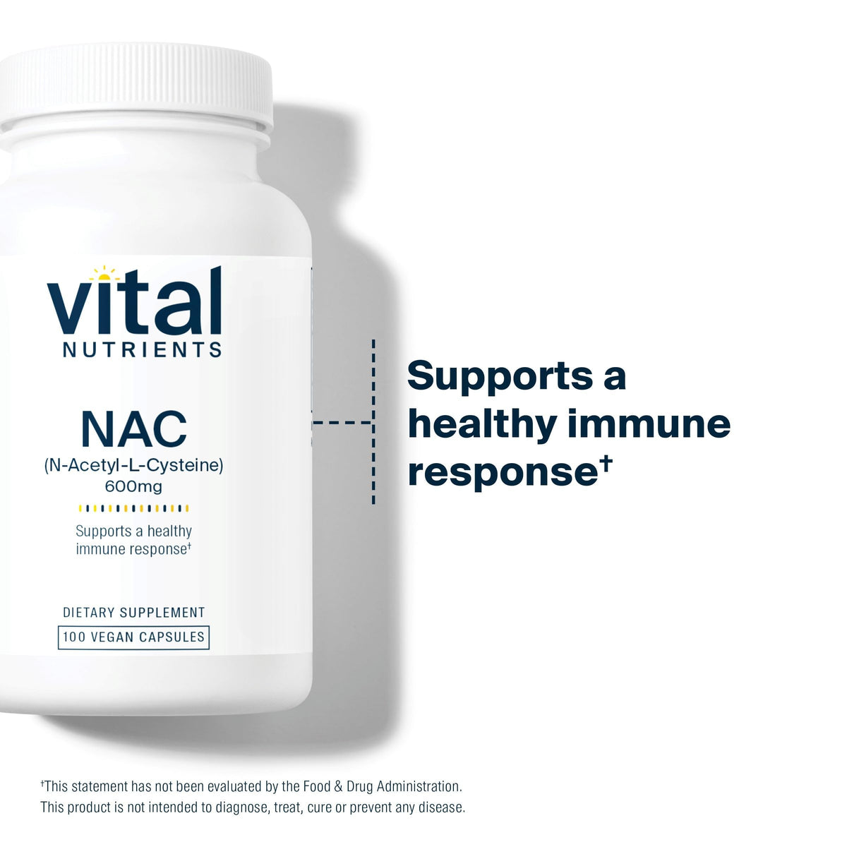 Vital Nutrients NAC 600mg - 100 Capsules - image 3