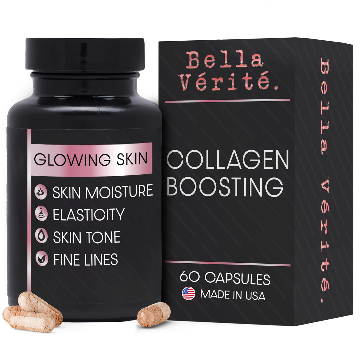 Bella Vérité Daily Collagen Supplement for Skin - 60 Capsules