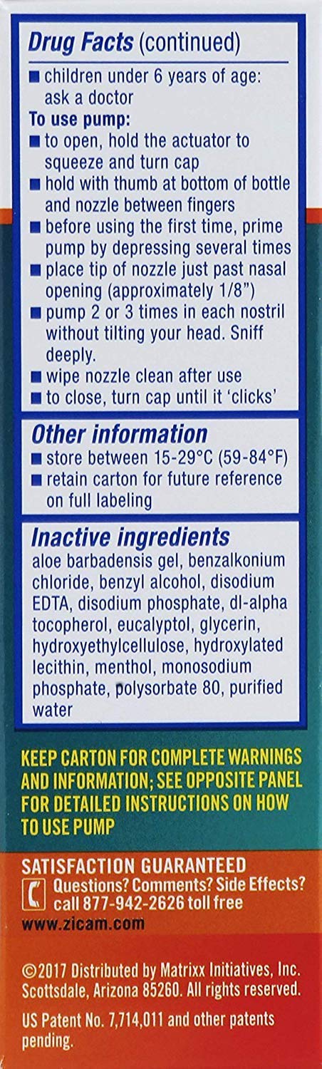 Zicam Intense Sinus Relief No-Drip Nasal Spray - 2 Pack - image 3