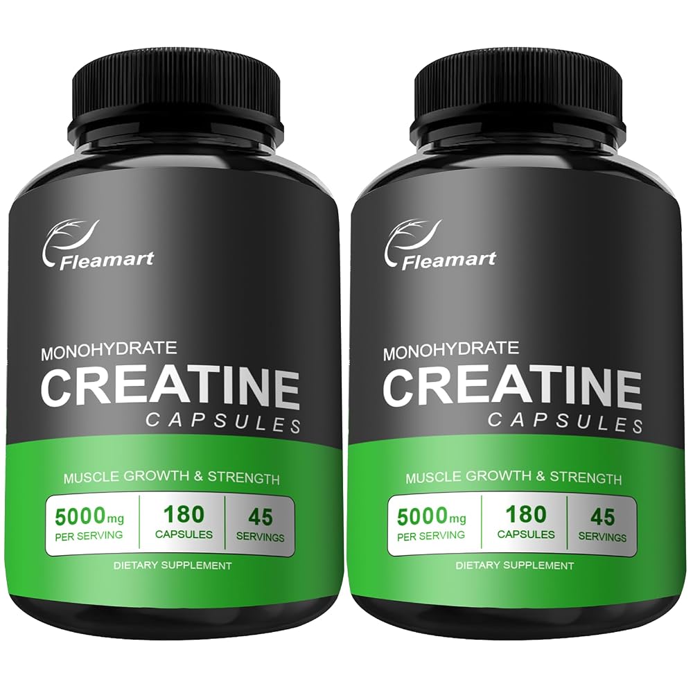 Fleamart Micronized Creatine Monohydrate Capsules, Keto Friendly