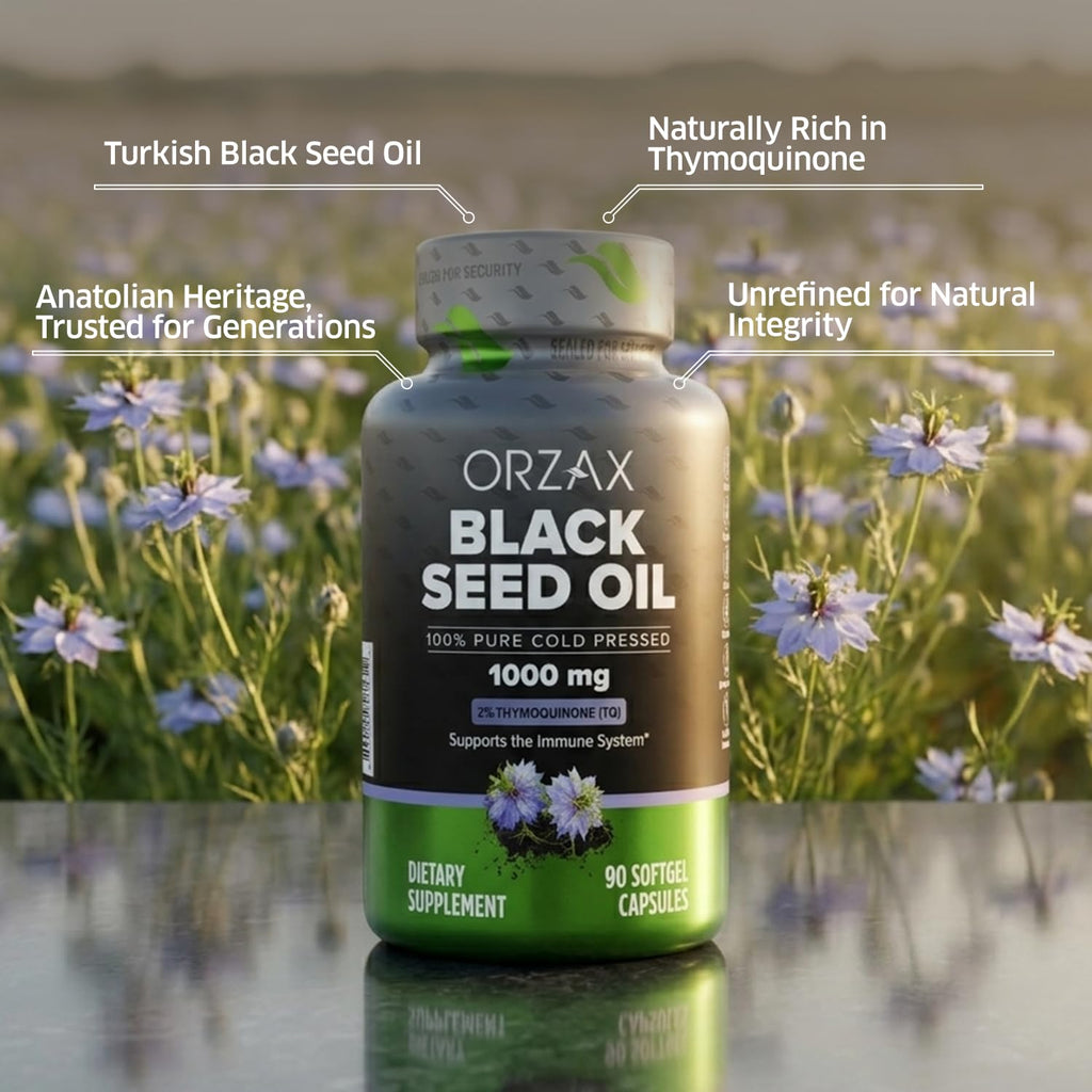ORZAX Black Seed Oil 1000 mg Softgels - 90 Softgels - image 3