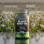 ORZAX Black Seed Oil 1000 mg Softgels - 90 Softgels - image 3