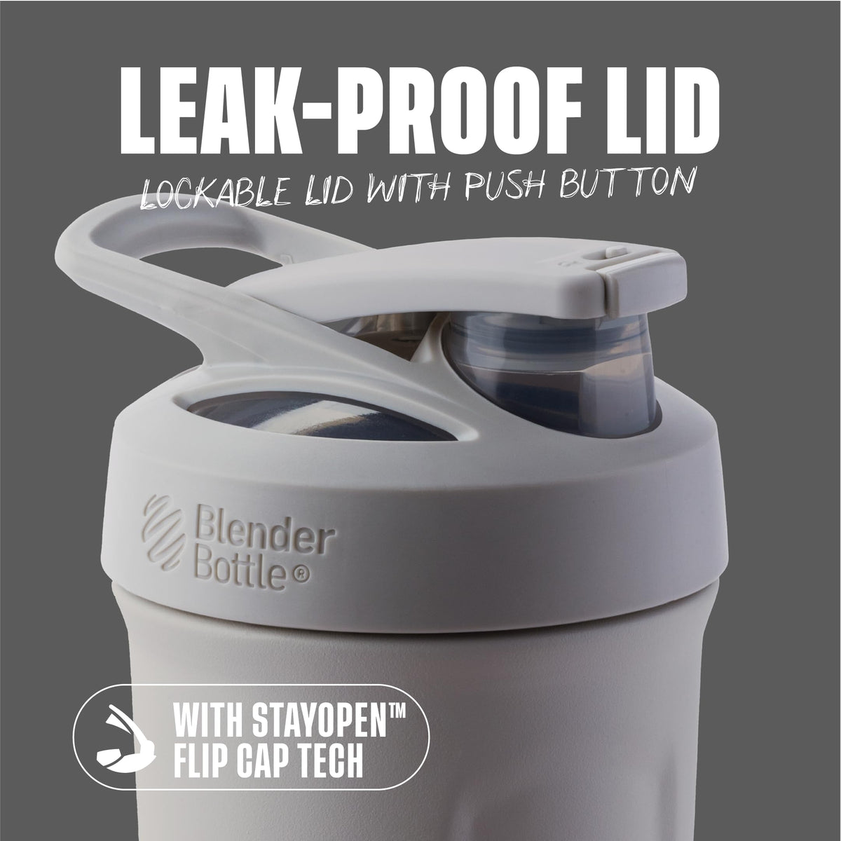 BlenderBottle Sport Flip Stainless Steel Shaker Bottle