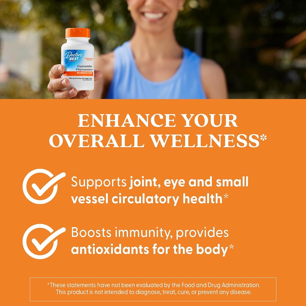 Doctor's BEST Curcumin Phytosome Joint Support - 180 Vegetarian Capsules - image 6