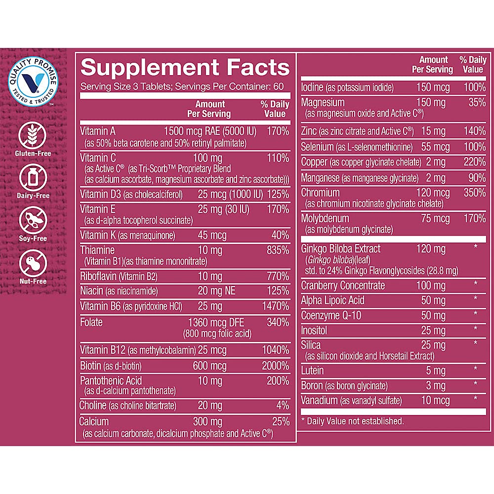 The Vitamin Shoppe Ultimate Woman 50+ Multivitamin - 180 Tablets - image 2