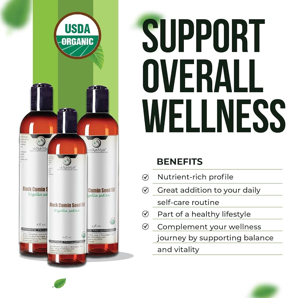uhRohMuh Premium USDA Organic Black Cumin Seed Oil - image 5