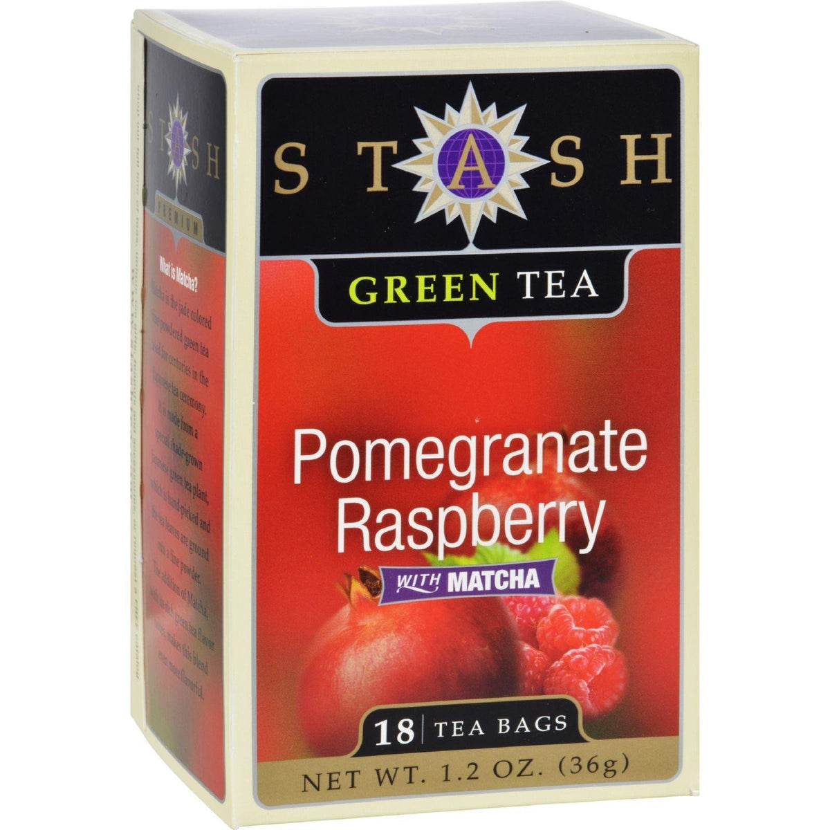 Stash Pomegranate Raspberry Matcha Green Tea - 108 Teabags