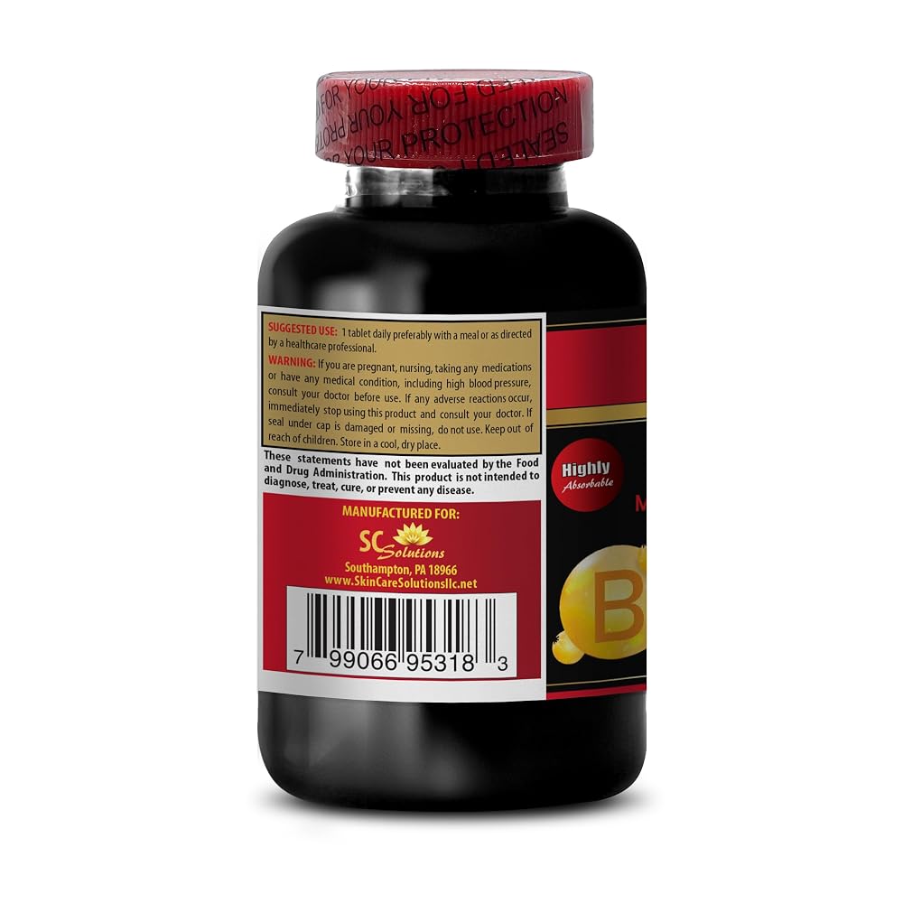 SKIN CARE SOLUTIONS Methylcobalamin Vitamin B-12 5000 - 180 Tablets - image 3