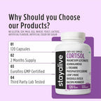 STAYALIVE Cortisol Manager Supplement 15-in-1 Complex - 120 Capsules - image 6