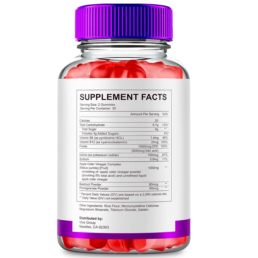 VIVE MD Rapid Ripped Keto ACV Gummies 1000mg - 60 Gummies - image 2