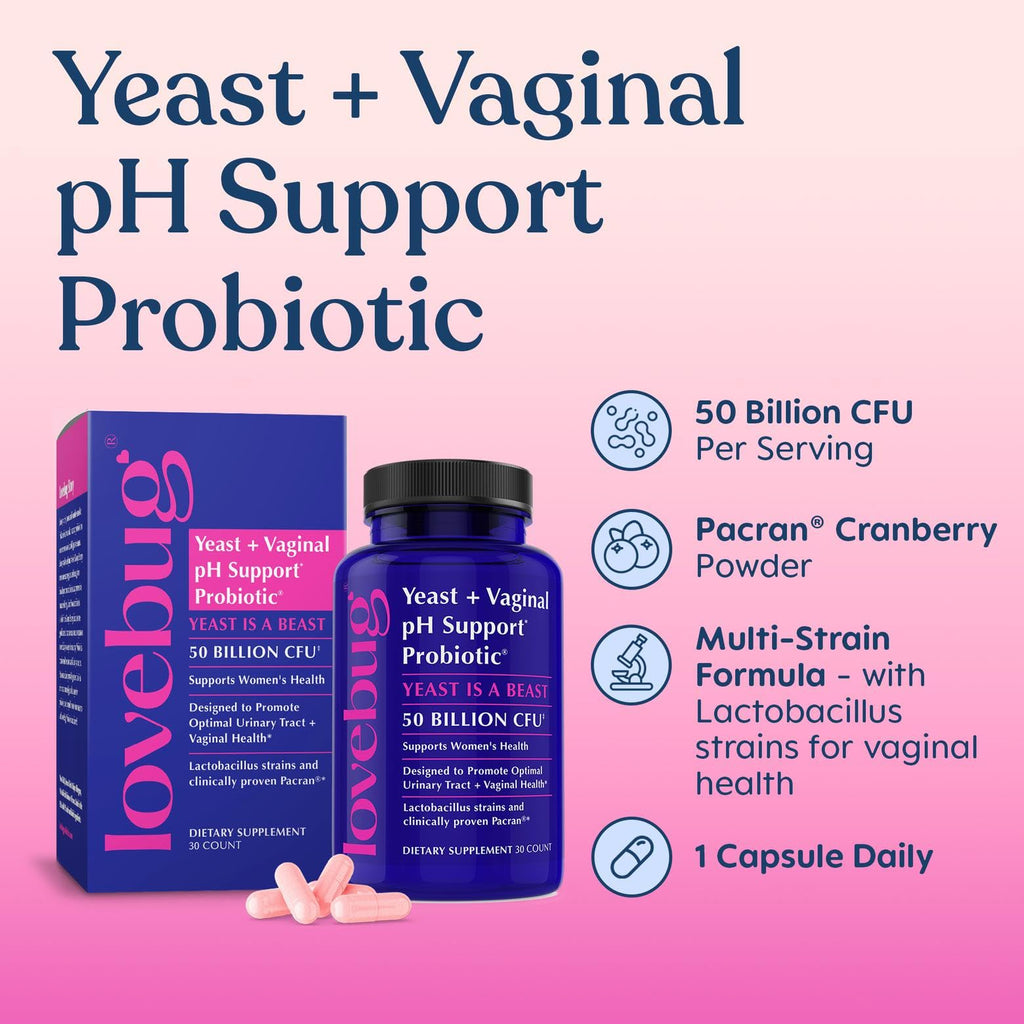 LOVEBUG Probiotics for Women with Pancran - 30 Capsules - image 3
