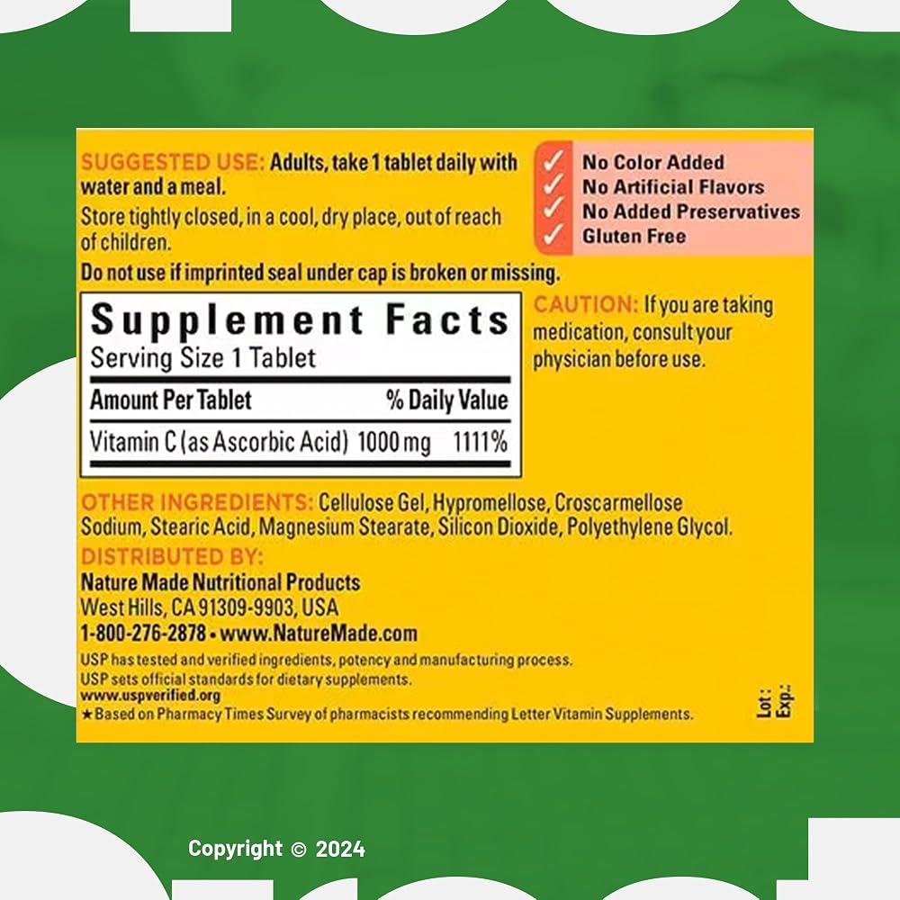 LightSpring Vitamin C 1000mg Immune Support - 100 Tablets - image 6