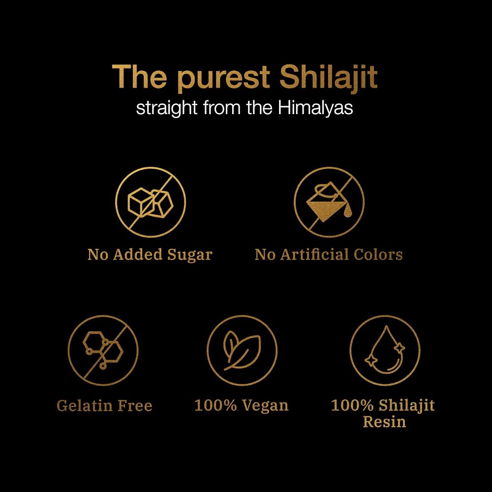 Be Bodywise Pure Himalayan Shilajit Gummies Gold I No Added Sugar I