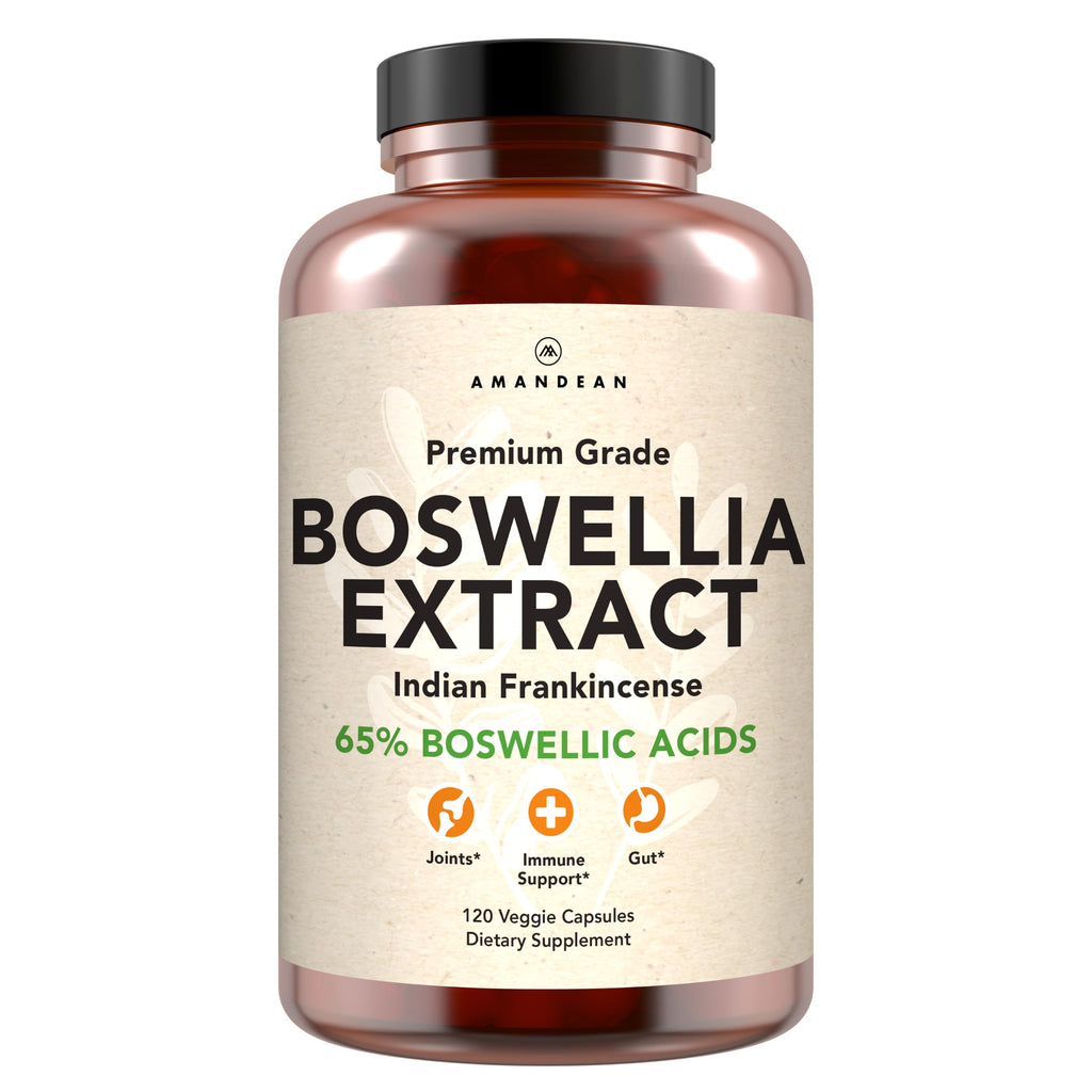 AMANDEAN Boswellia Serrata Extract 65% Capsules Joint Support - 120 Count