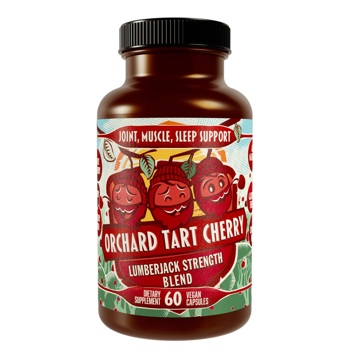 Hippie Farms Tart Cherry Capsules & Gummies Grown in USA - Lumberjack