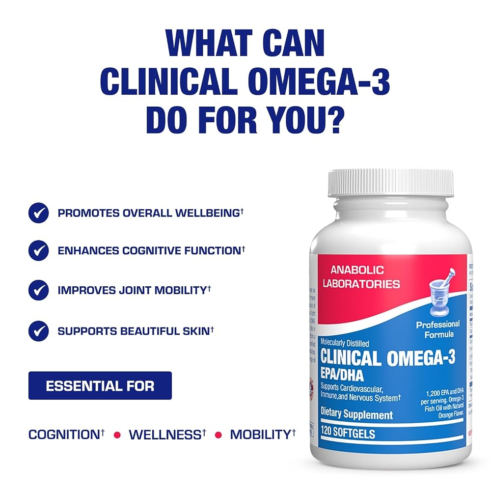 Anabolic Laboratories Clinical Omega-3 Fish Oil 1200mg - 120 Softgels - image 5