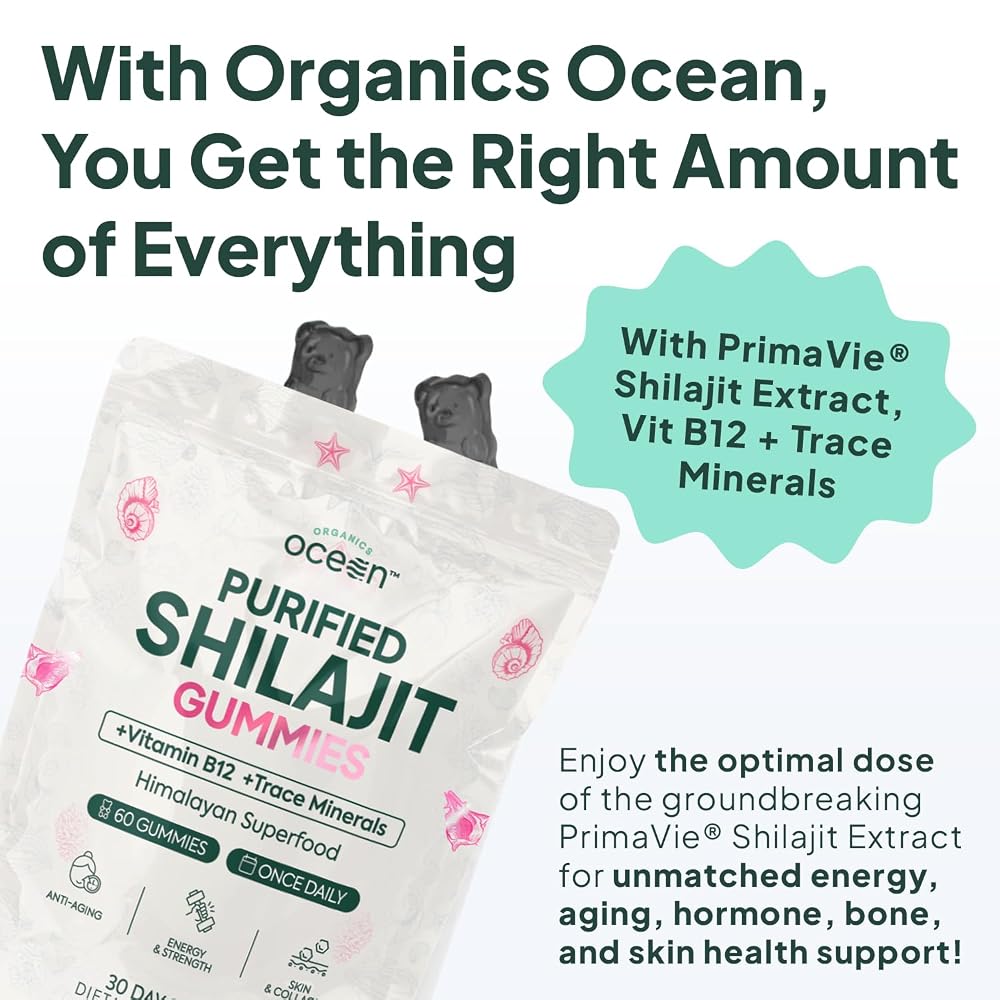 Organics Ocean Shilajit Gummies Pumpkin Cocoa - 60 Gummies - image 3