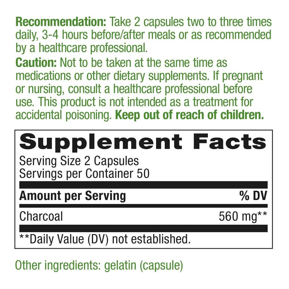 Xllent Activated Charcoal 280mg - 400 Capsules - image 2