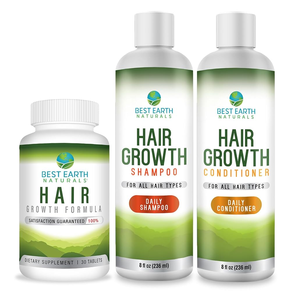 Best Earth Naturals Hair Growth Starter Set - 3 Piece
